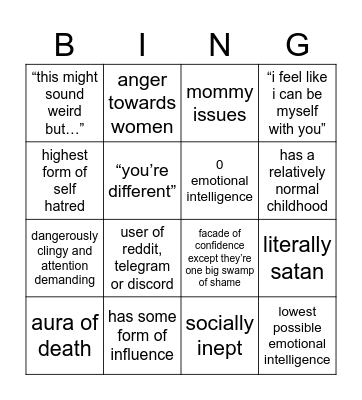 carbeetle Bingo Card