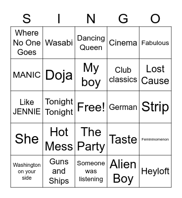 Mave’s Birthday! Bingo Card