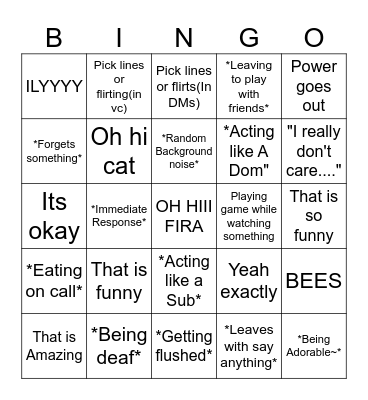 Lemon head BINGO Card