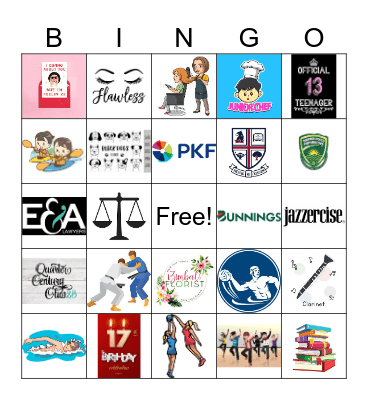 Family Bingo Card