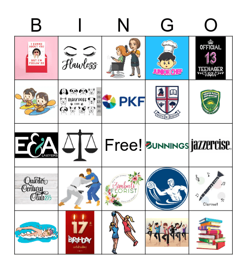 Family Bingo Card