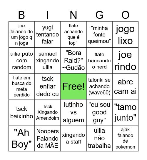 JOLLY ROGERS - BINGO Card