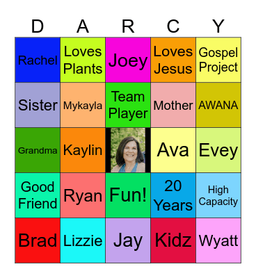 Darcy Bingo! Bingo Card