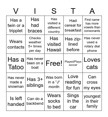 OSOT Icebreaker Bingo Card