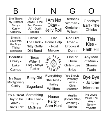 🌵🐎 Country Music Bingo #2 🐎🌵 Bingo Card
