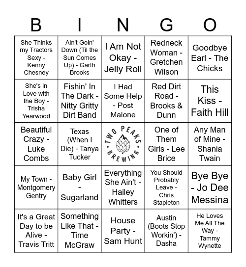 🌵🐎 Country Music Bingo #2 🐎🌵 Bingo Card