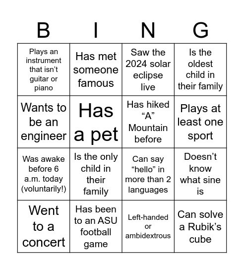 Bingo Card