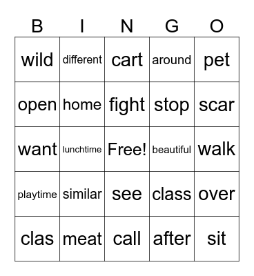 Bingo Card