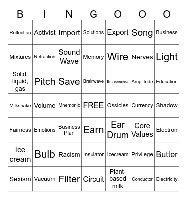 Find a poster than mentions... Bingo Card