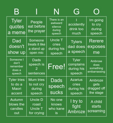 21st Birthday! Bingo Card
