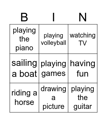 actios gmf 1 unit 8 Bingo Card