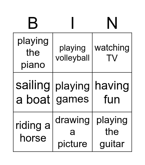 actios gmf 1 unit 8 Bingo Card