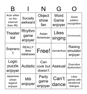 KuroSetsu Bingo Card