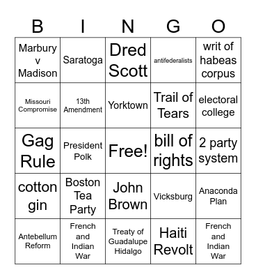 US1 bingo review Bingo Card