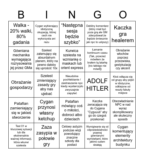 Cthulhu Bingo Card