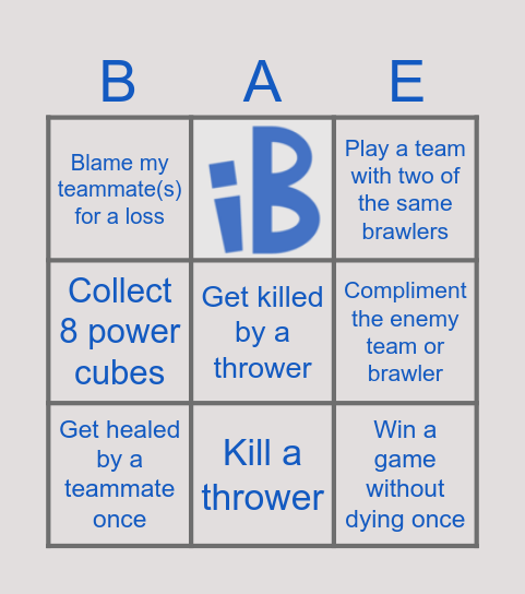Brawl Stars Bingo Card