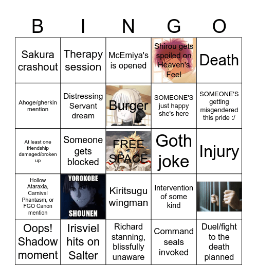 SALTER CRASHOUT BINGO Card