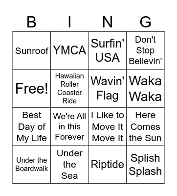 Summer Bingo Card