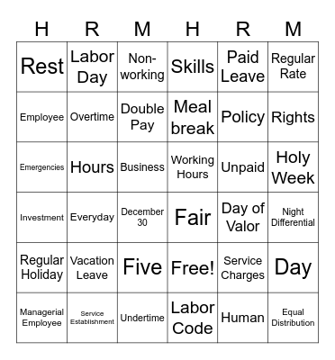 COBSHUR BINGO! Bingo Card