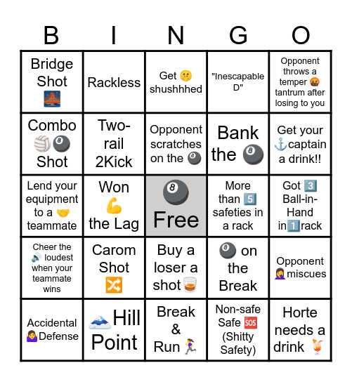 All Night Wong Bingo Card
