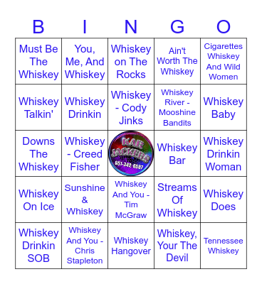 All Whiskey, All The Time Bingo Card