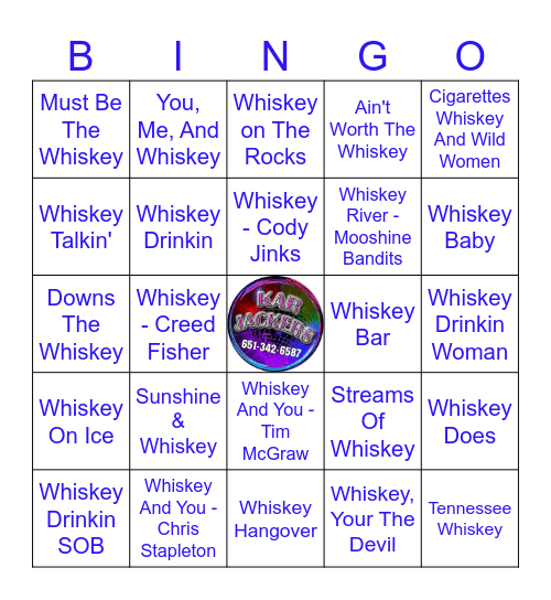 All Whiskey, All The Time Bingo Card