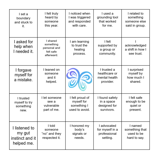 Trust Bingo Card