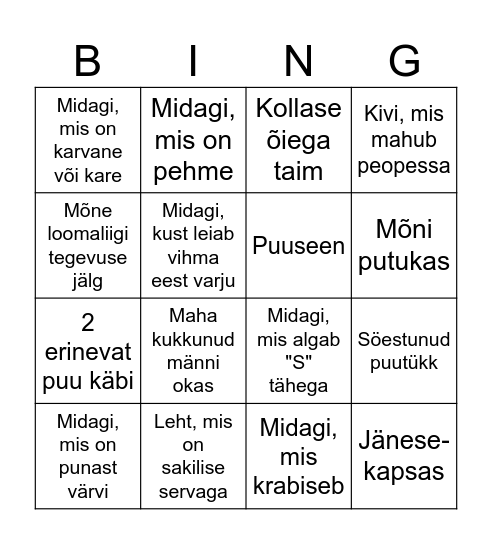 METSABINGO Card