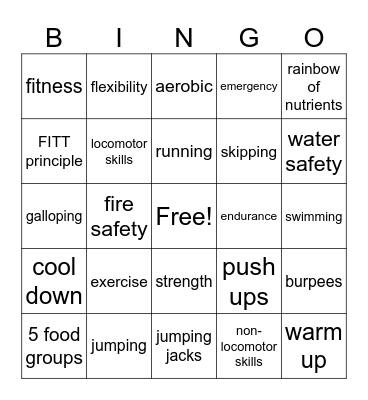HPE3 Bingo Card