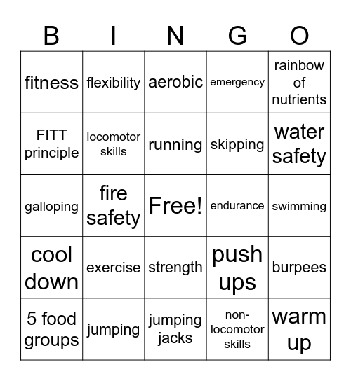 HPE3 Bingo Card