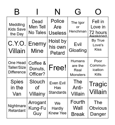 TROPE BINGO Card