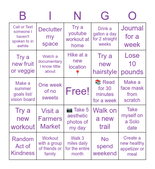 Val's June Jam Bingo Card
