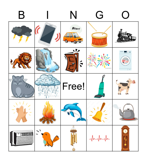 Bingo with SOUNDS Bingo Card