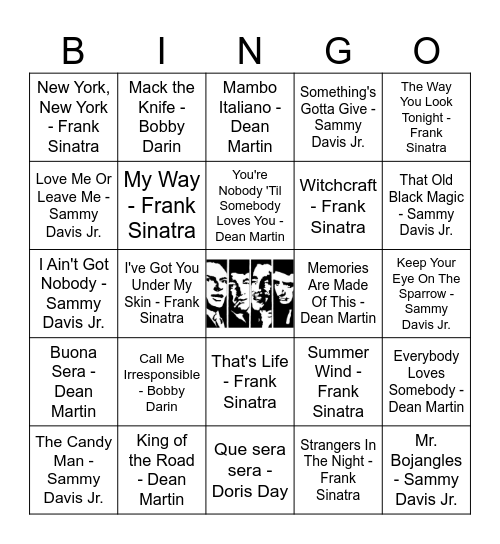 THE RAT PACK Bingo Card