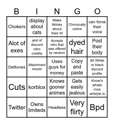 Ekitten bingo Card