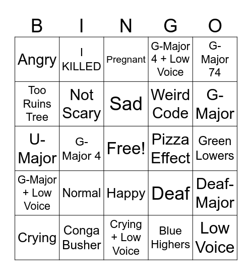 Klasky Cpouo 2020 Effects Bingo Card