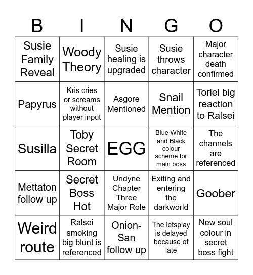 Skathenrune (Chapter 3) Bingo Card Bingo Card