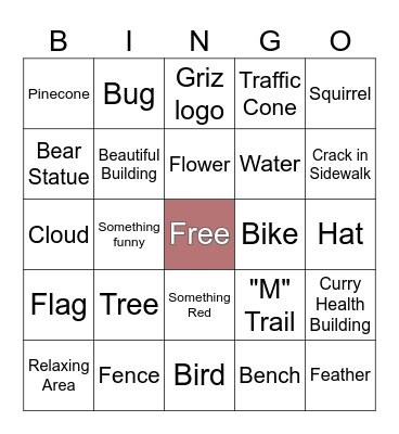 Photography Bingo Card