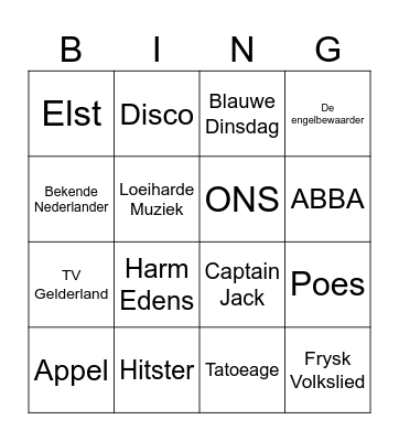 1e dag Vierdaagse Bingo Card
