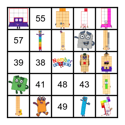 Numberblocks Bingo Card