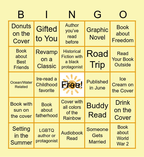 June Book Bingo☀️ Bingo Card