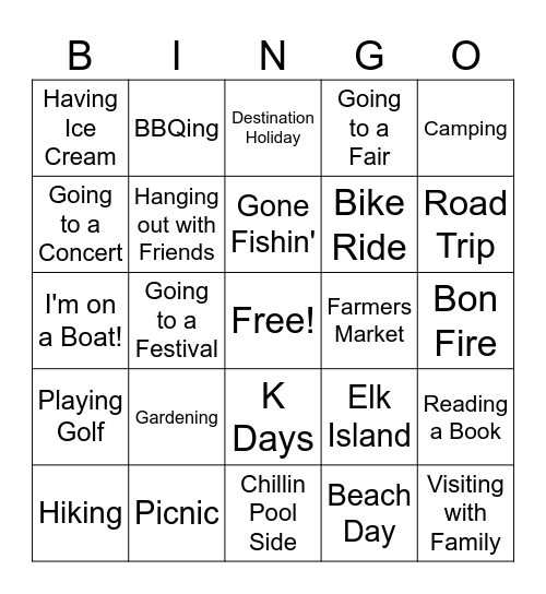 EDC 2025 Summer Bingo Card