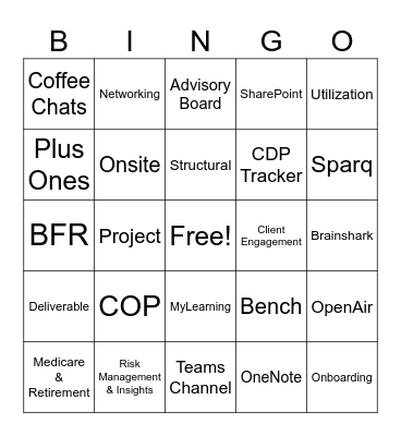 CDP Day-in-the-Life Bingo Card