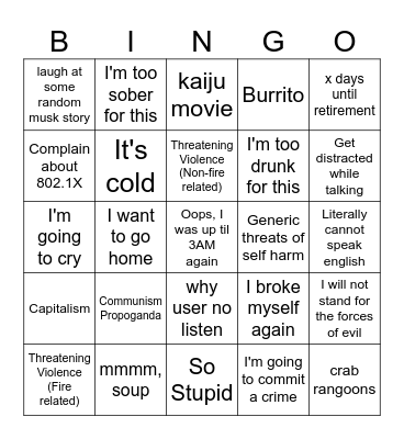 CT BINGO Card