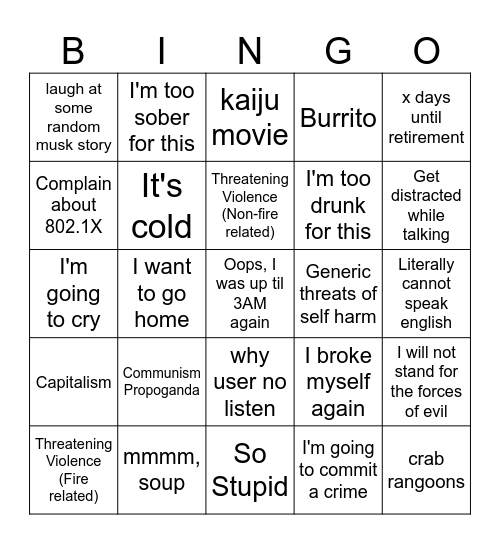 CT BINGO Card