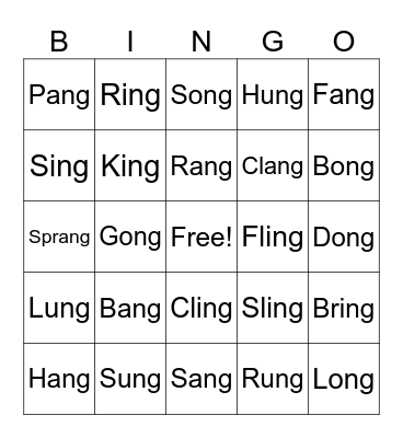 Welded Sounds Bingo Card