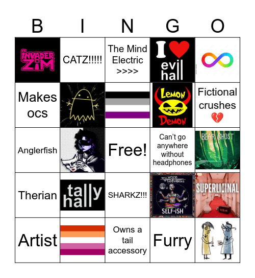 THF’s super awesome bingo ig… Bingo Card