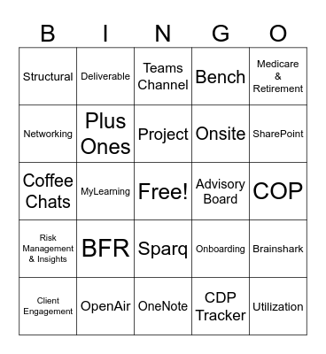 CDP Day-in-the-Life Bingo Card