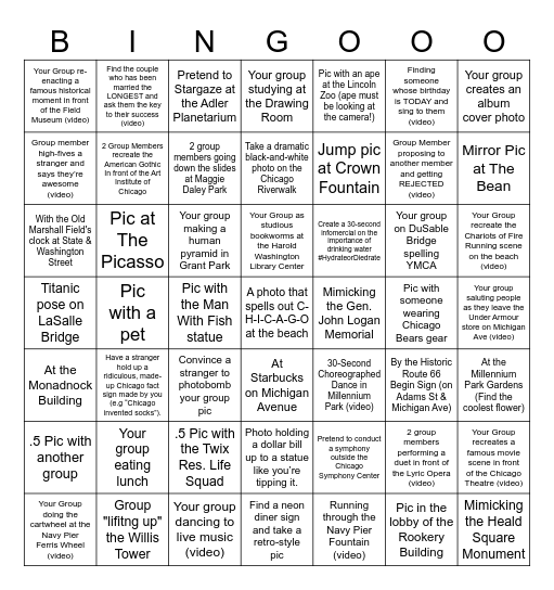 Chicago Public-Scavenger Hunt Bingo Card