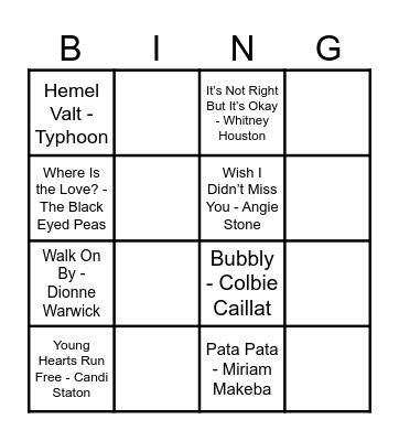 Fiens Birthday Bingo Card